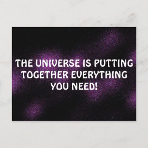 Postal Impresión de presupuesto potente de Purple Univers