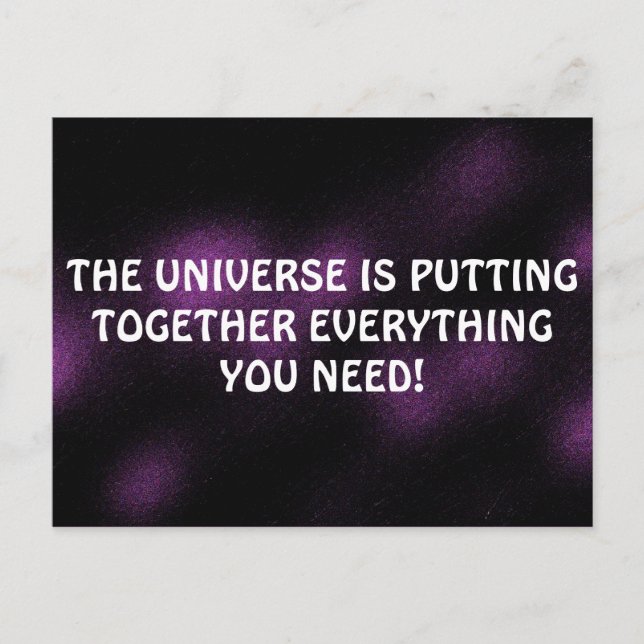 Postal Impresión de presupuesto potente de Purple Univers (Anverso)