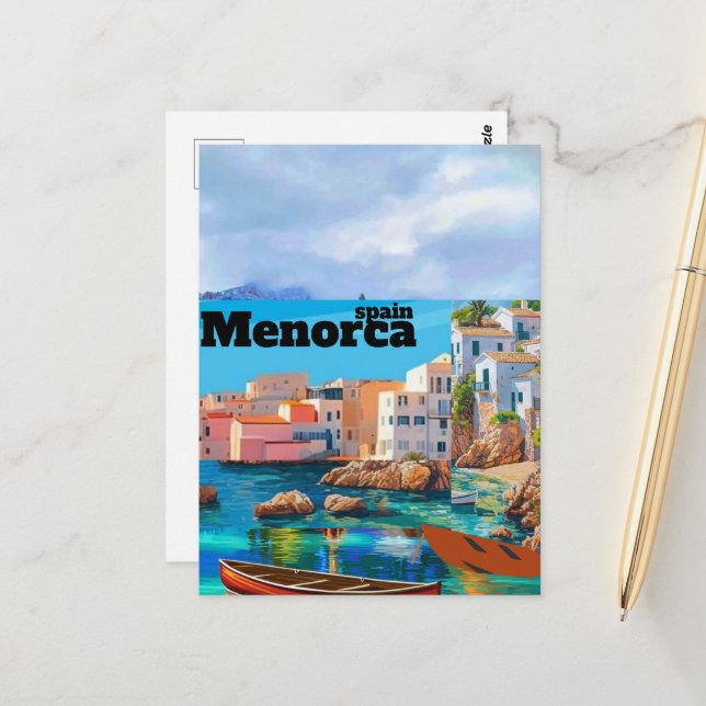 Postal Impresión de viaje a Menorca - España, impresión d (Anverso/Reverso In Situ)