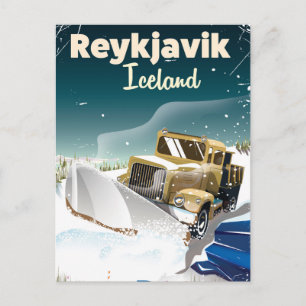 Postal Impresión de viaje a Reikiavik Islandia