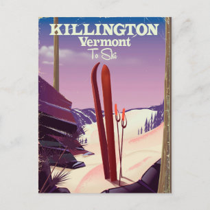 Postal Impresión de viaje de esquí en Killington, Vermont