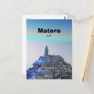 Postal Impresión de viaje Matera Italia, Póster de viaje 