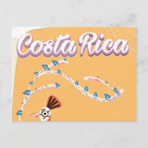 Postal Impresión de viaje vintage de Costa Rica