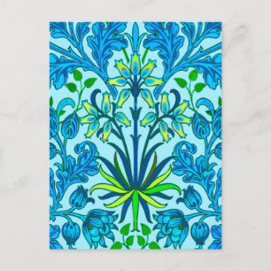 Postal Impresión de William Morris Hyacinth, azul cerulea