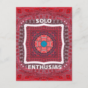 Postal Impresión del arte del patrón de Ajrak tradicional