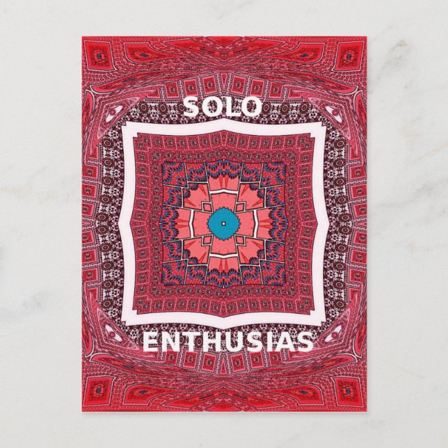 Postal Impresión del arte del patrón de Ajrak tradicional (Anverso)