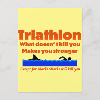 Postal Impresión del humor de triatlón