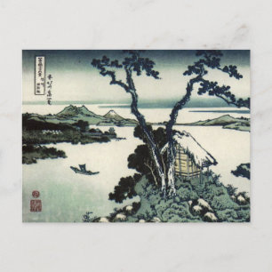 Postal Impresión del japonés del vintage por Hokusai