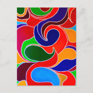 Postal Impresión del Sueño del Arcoíris Aborigen Australi