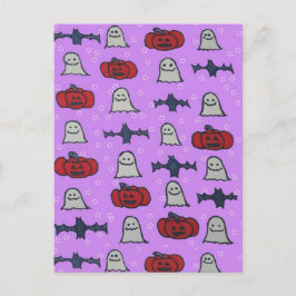 Postal Impresión divertida Purple Halloween