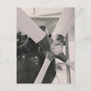 Postal Impresión fotográfica del avión de hélice de época