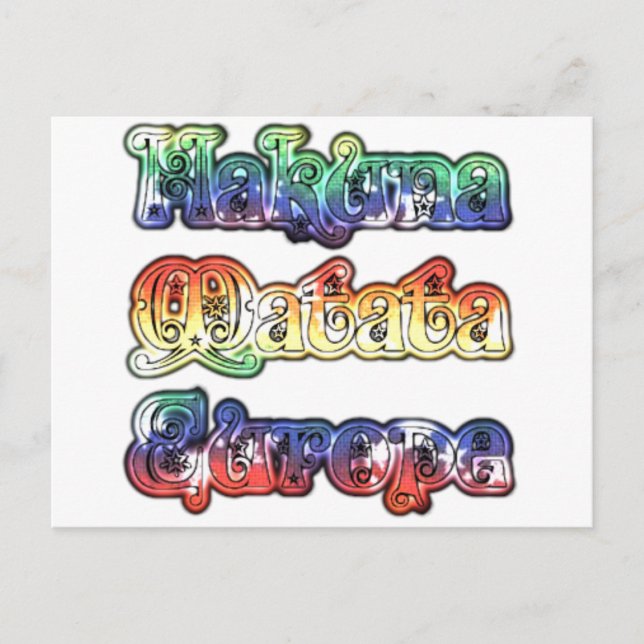 Postal Impresión/gráfico de arte Hakuna Matata Europe (Anverso)