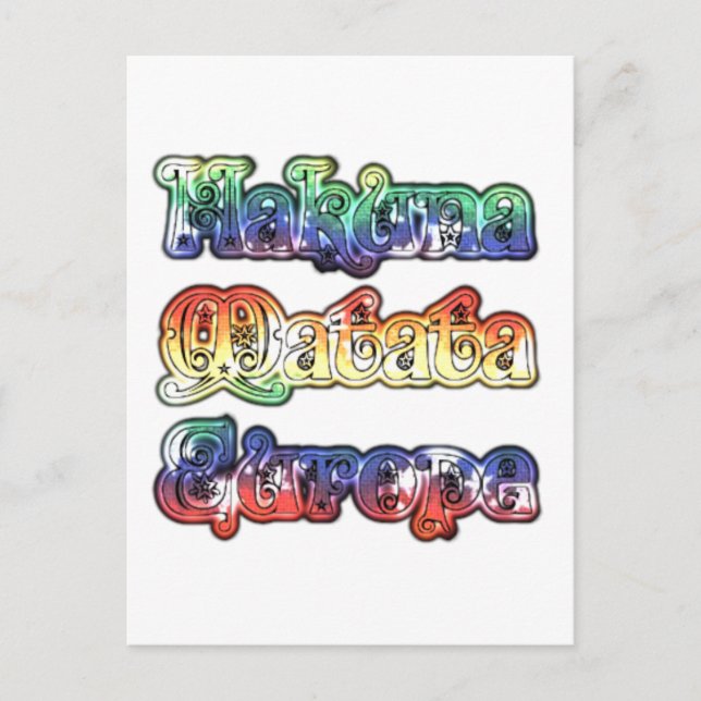 Postal Impresión/gráfico de arte Hakuna Matata Europe (Anverso)