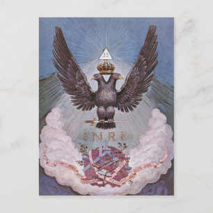 Postal Impresión masónica vintage