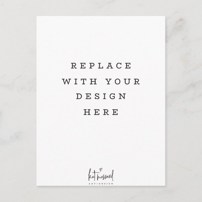 Postal IMPRESIÓN ORDEN vertical alto retrato (Anverso)