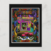 Impresión psicodélica de la rana con el bolsillo