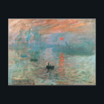 Postal Impresión, Sunrise 1872 Claude Monet<br><div class="desc">Oscar-Claude Monet (Reino Unido: /ˈmɒ neɪ/, EE.UU.: /moʊˈneɪ, ・mæ-/, francés: [klod mnn]; 14 de noviembre de 1840 a 5 de diciembre de 1926) fue un pintor francés y fundador de la pintura impresionista que se considera un precursor clave del modernismo, especialmente en sus intentos pintar la naturaleza como él la...</div>