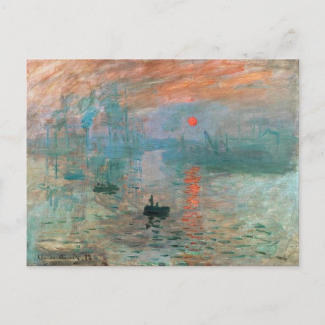 Postal Impresión, Sunrise 1872 Claude Monet (Anverso)