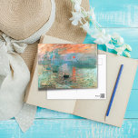 Postal Impresión, Sunrise, Monet Bella Artes<br><div class="desc">Impression, Sunrise es una pintura de Claude Monet que se estrenó en París en abril de 1874 en lo que se conocería como la "Exposición de los Impresionistas". La pintura tiene el mérito de inspirar el nombre del movimiento impresionista. Impression, Sunrise representa el puerto de Le Havre, la ciudad natal...</div>