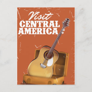Postal Impresión vintage de vacaciones de América Central