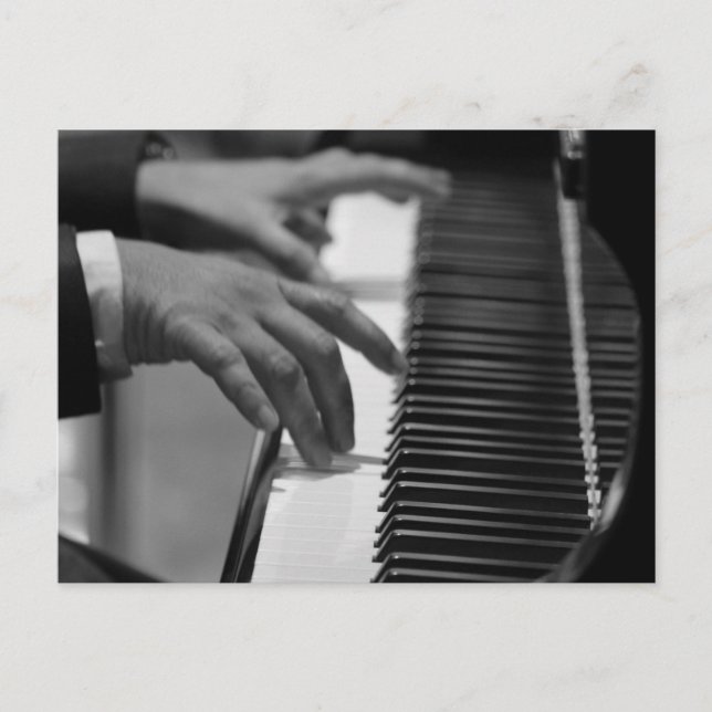 Postal Impresionante Arte de Piano (Anverso)