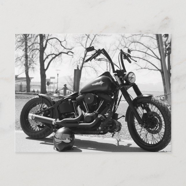 Postal Impresionante clásico de motocicleta (Anverso)