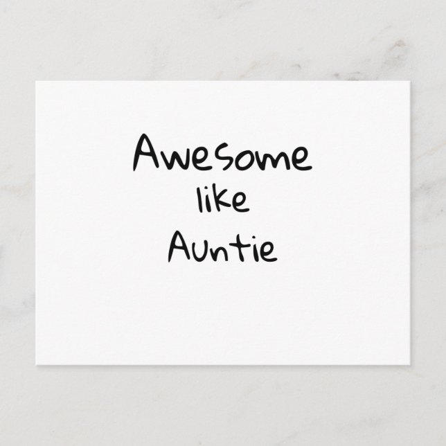 Postal Impresionante como la tía (Anverso)