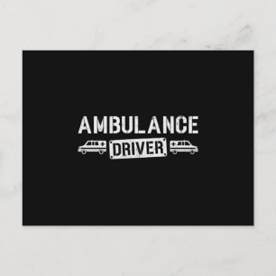 Postal Impresionante Conductor De Ambulancias Ems De Emer