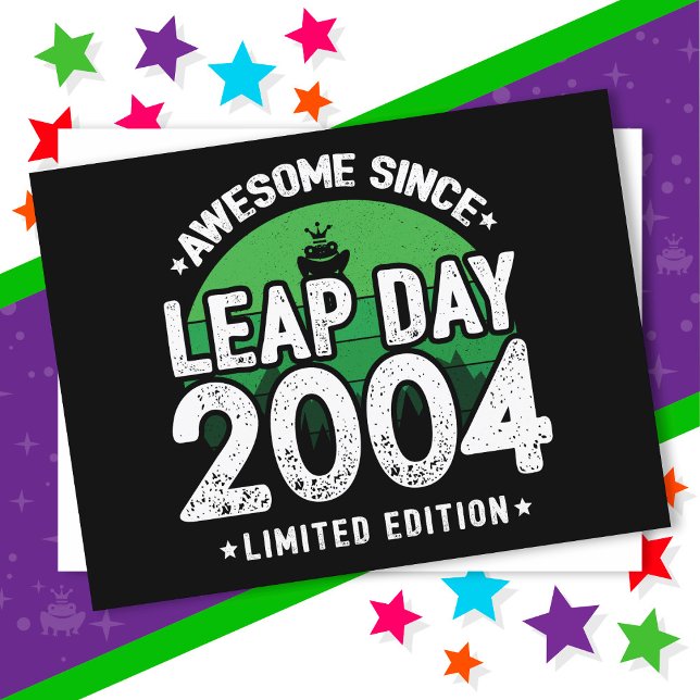 Postal Impresionante Desde 2004 Día del Año Bisiesto Cump (Subido por el creador)