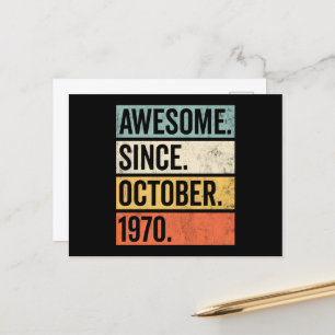 Postal Impresionante desde octubre de 1970 Cumpleaños