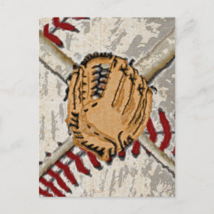 Postal Impresionante diseño de béisbol