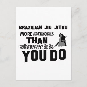 Postal Impresionante diseño de jiu jitsu brasileño