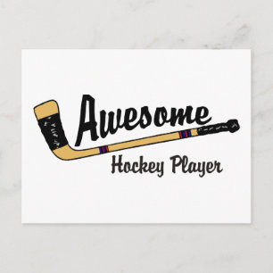 Postal Impresionante jugador de hockey