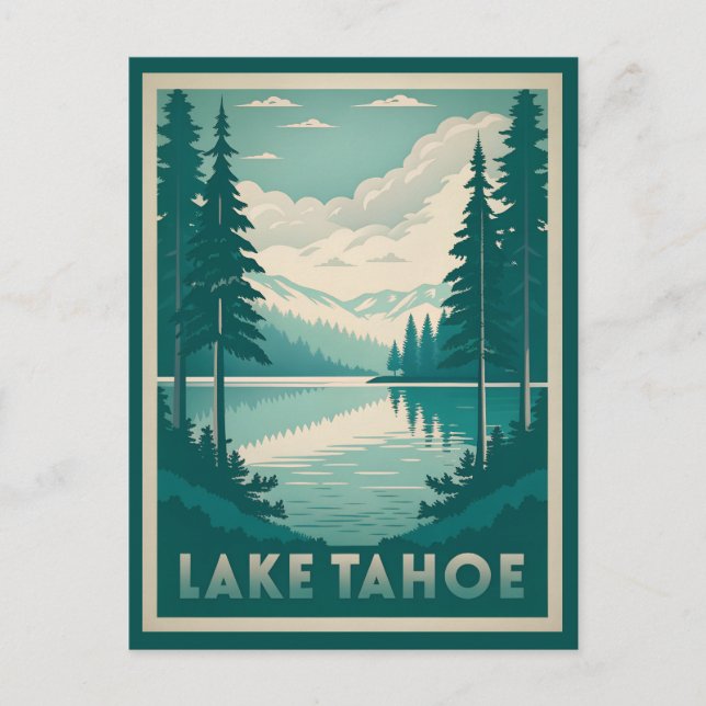 Postal Impresionante Lago Tahoe (Anverso)