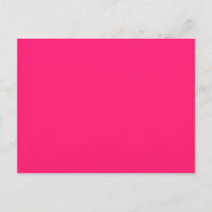 Postal Impresionante Personalizar de color sólido rosa