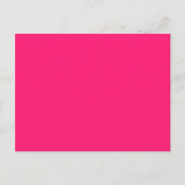 Postal Impresionante Personalizar de color sólido rosa (Anverso)