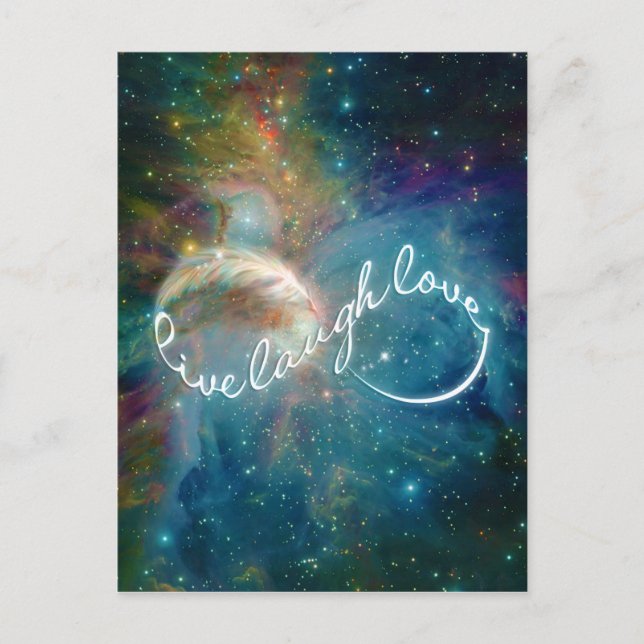 Postal Impresionante símbolo místico de infinito "Live La (Anverso)