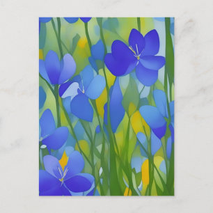 Postal Impresionante Texas Bluebonnets