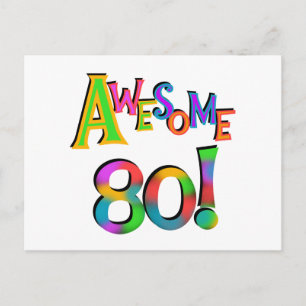 Postal Impresionantes camisetas de cumpleaños 80 y regalo