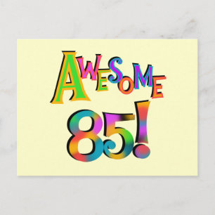 Postal Impresionantes camisetas de cumpleaños 85 y regalo