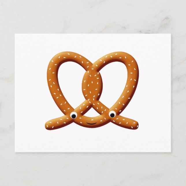 Postal Impresiones de dibujo de pretzel cutáneo (Anverso)