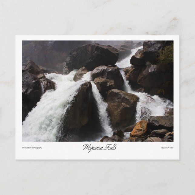 Postal Impresiones de Wapama Falls (Anverso)