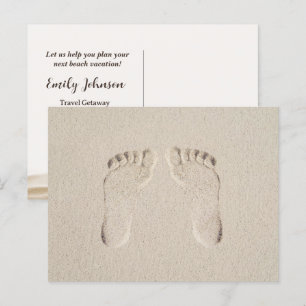 Postal Impresiones descalzos de Sandy Beach Vacations