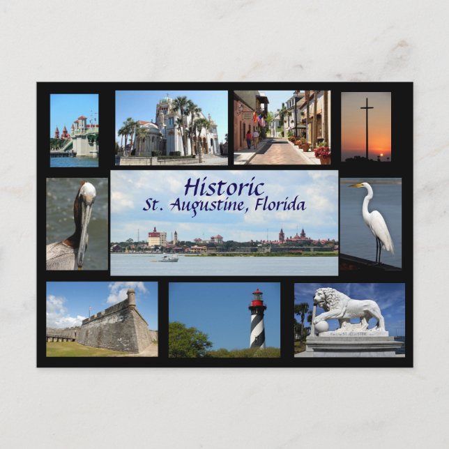 Postal Impresiones históricas de San Agustín, Florida Pos (Anverso)