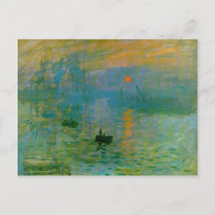 Postal Impresionismo, amanecer de Claude Monet Postcard