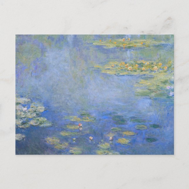 Postal Impresionismo francés Claude Monet Waterlilies (Anverso)