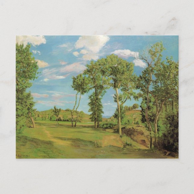 Postal Impresionista de Bazille Frederic Paisage Paysage  (Anverso)
