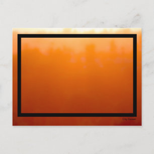 Postal Impresionista del diseño del atardecer de la ciuda