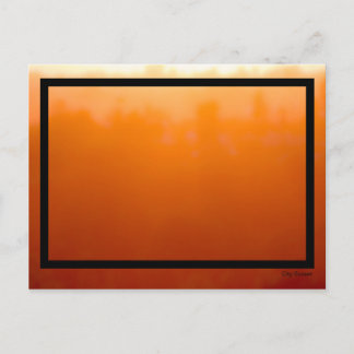 Postal Impresionista del diseño del atardecer de la ciuda