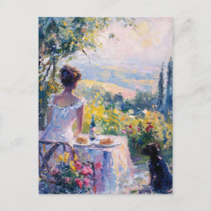 Postal Impresionista que tiene picnic